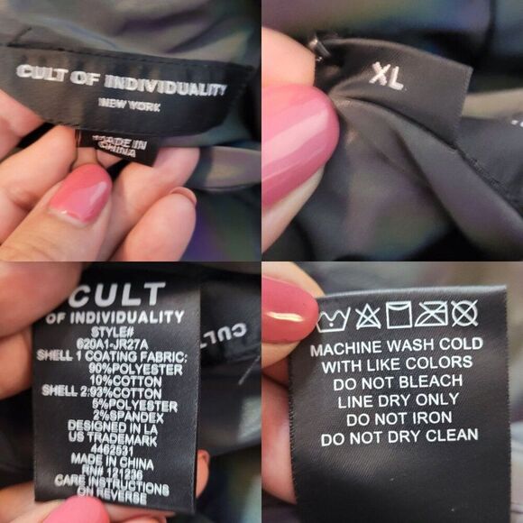 Cult Of Individuality Reversible Type II Denim Jacket Oil Slick Iridescent XL - Picture 3 of 16